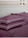 LIVING 100% Cotton Set of 2 Pillow Covers - 300TC Elysian Stripes - Plum