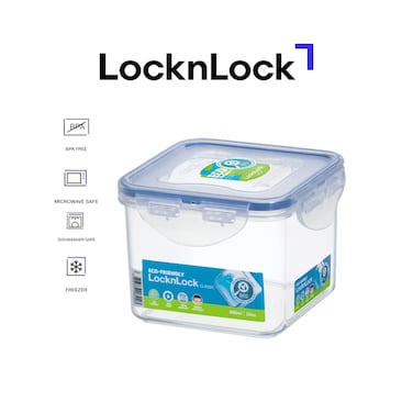 LocknLock 680ml  Square  Airtight Food Storage - BPA-Free, Microwave, Freezer, and Dishwasher Safe