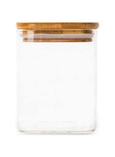 Honey Bee 200ML Square Glass with Bamboo Cover