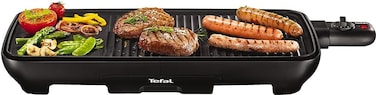 Tefal Malaga TG3918 Table Grill, Electric Grill, Adjustable Thermostat, Non-Stick Grill Plate, 2/3 Grill, 1/3 Teppanyaki, Detachable Cable, Dishwasher-Safe Plate and Drip Tray, 2000W