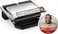 Tefal OptiGrill+ GC712D, Intelligent Contact Grill, 6 Program, Adjust Temperature + Grill Cycle To Food Being Grilled, Non-Stick Coated Plate, 30 x 20cm, Black Stainless Steel