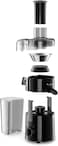 Moulinex Frutelia Plus JU370810 Juicer, 950 ml, 350 W, 2 Speed, Mouth 6 cm, Stainless Steel Filter, Compact, Homemade Fruit and Vegetable Juice, Pulp Collector, Black, JU370810