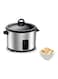 Moulinex Easy Cook Rice Cooker With Steam Basket - 1.8 L 700 W MK123D10 Silver / Black