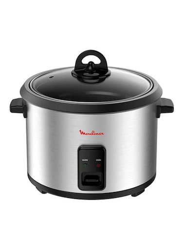 Moulinex Easy Cook Rice Cooker With Steam Basket - 1.8 L 700 W MK123D10 Silver / Black