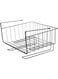 SYOSI Multi-Functional Kitchen Storage Rack, Metal Basket Organizer with Paper Towel Holder, Space-Saving Hanging Shelf for Bathroom and Wardrobe, Easy to Assemble