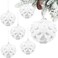 White Christmas Balls,6pc Set Christmas Tree Decorations White Pinecone Christmas Ball Ornaments Home Decoration Wedding Party Decorations (white)