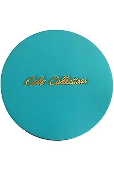 35cm non-stick round cake container with partition, food-grade material, ideal for basbousa, sweets.
