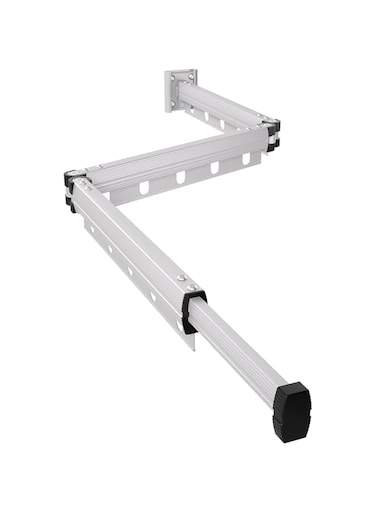 Peng General Wall Mounted Retractable Clothes Drying Rack, Aluminum Alloy Folding Hanging Rack, Three-Fold Space-Saver, Retractable, Strong Load-Bearing, for Balcony, Laundry, Bathroom, Closet(White)