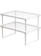 Amazon Basics Stackable Metal Kitchen Storage Shelves, Set of 2 - White