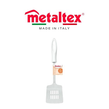 Metaltex Kristall Slotted Turner 33cm &ndash; Durable Stainless Steel Turner for Perfect Fried Dishes