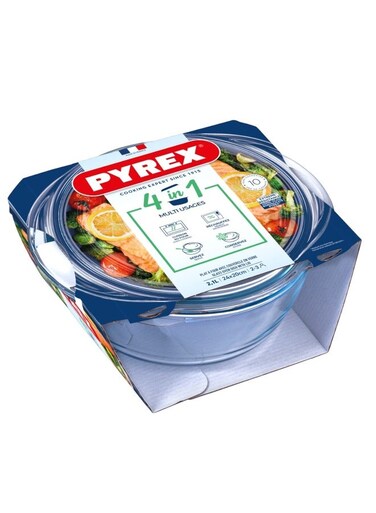 Pyrex Essential Casserole Round 2.1L - Durable Borosilicate Glass for Versatile Cooking and Serving