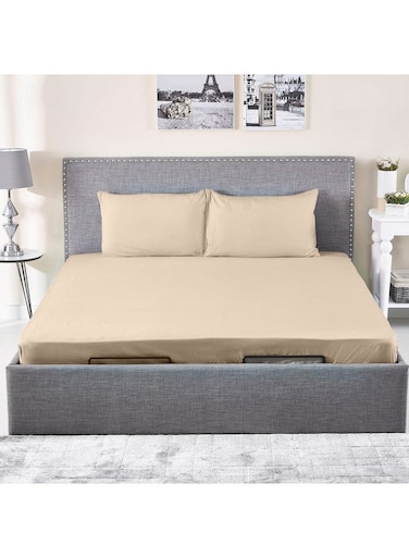 Box Ballina Solid Cotton King Fitted Sheet 200 x 33 x 180 cm