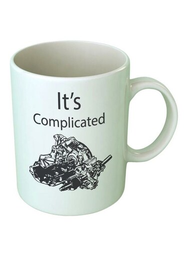 Its Complicated Printed Coffee Mug White/Black