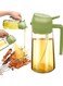 Oil Spray Bottle 2 in 1 Oil Dispenser &amp; Sprayer (16oz / 470ml) for Cooking, Salad, BBQ - Olive Oil Spray Bottle Large Capacity for Kitchen, Air Fryer, Baking, Grilling - with Handle