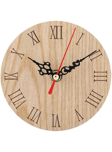 Classic Wooden Durable Wall Clock, Analog Display Hanging Wall Clork, for Office Living Room(Diameter 12)