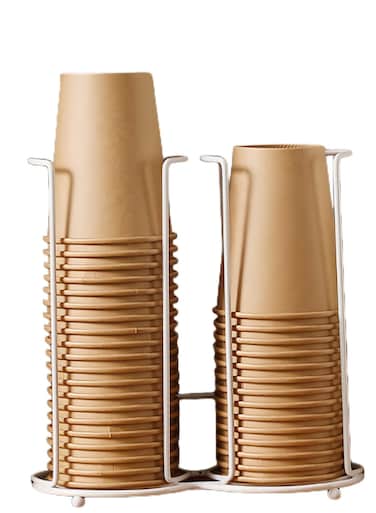 Dispenser Paper Water Disposable Cup Holder Pull Type, Anti-Dust Wall Mount Automatic Plastic Cups Rack Box Container for Home Office