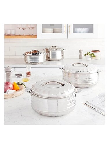 STAINLESS STEEL HOTPOT 1000+1500+2500 ML -3PC SET