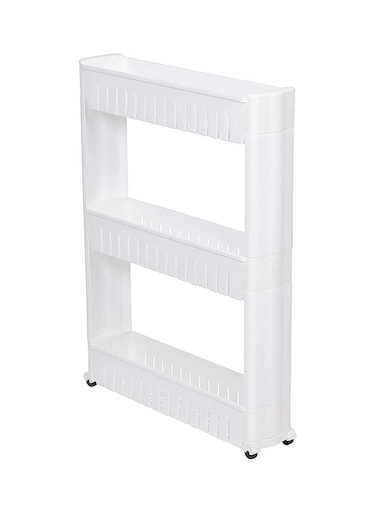 Pantry Rack With 3 Large Storage Baskets White 71x52x12cm