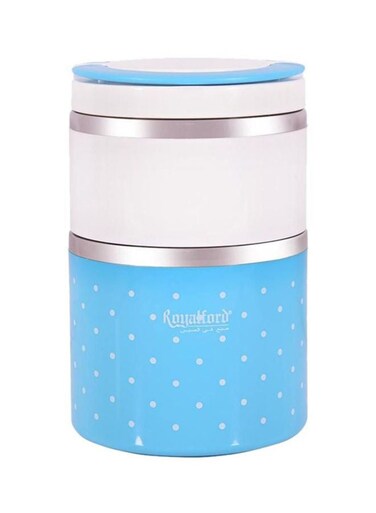 Lunch Box Blue/White/Silver 930ml