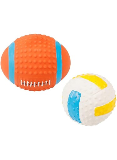 Rayyan Sound Dog Ball,Latex Squeaky Dog Toys Ball,Dog Sound Ball Toy,Dog Toys for Small Dogs or Cats,Soft Rubber Bouncy Interactive Fetch Balls, Grunting Ball Sound Play Dog Toy(2 PCS)