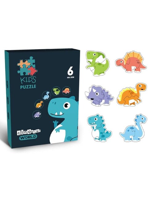 Little Story 6-in-1 Matching Puzzle Educational &amp; Fun Game - Dinosaurs