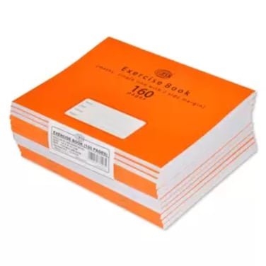 FIS Exercise Book, 160 Pages(21x16.5 cm), Pack of 12, 2 Line, Margin (Maths Book) - FSEBSL2M160N