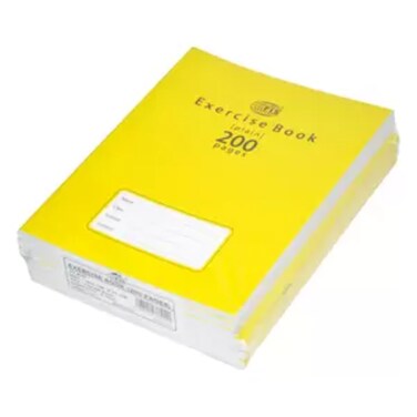 FIS Exercise Books Plain, 200 Pages, Pack of 6 Pieces, 16.5 x 21 cm Size - FSEBP200N