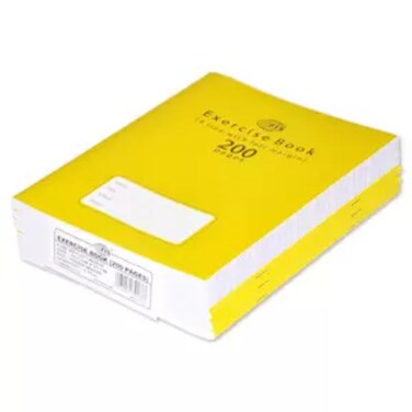 FIS&reg; EXERCISE BOOK NOTEBOOK 200 PAGES, 4 LINE WITH MARGIN, Size 16 x 21 cm, Pack of 6