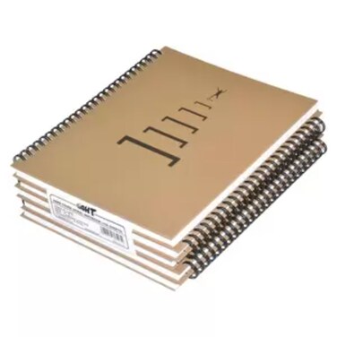LIGHT Pack of 5  Spiral Hard Cover Note Book 100 Sheets. Size:9X7 Inches (22.86 X 20.32 CM) -LINBS971001302