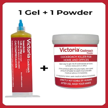 Victoria Cockroach Gel 30g  With Syringe Applicator &amp; Cockroach Powder 100g