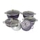 Py-10Pcs Marble Alumunium Cookware Pot