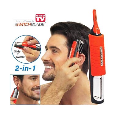 Micro Touch Switch Blade Trimmer Beard &amp; Mustache Sculpting Nose &amp; Ear Hair Trimming For Men