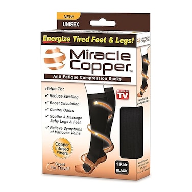 Copper Joint Ankle Compression Socks For Women &amp; Men With Arch Support