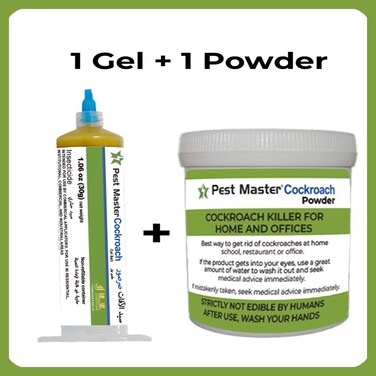 Pest Master Cockroach Gel Bait 30Gram Tubes With Cockroach Powder 100g Roach Control