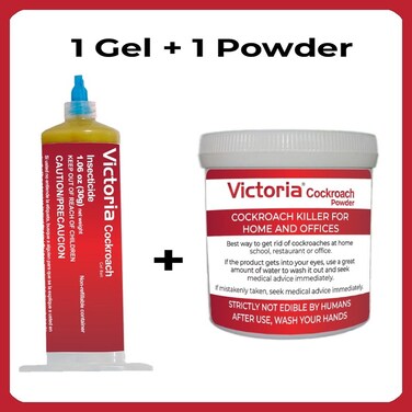 Victoria Cockroach Gel 30g  With Syringe Applicator &amp; Cockroach Powder 100g