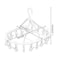 Laundry Hanger Drying Rack Foldable Clip and Drip Hanger with 18 Clips