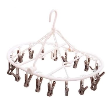 Laundry Hanger Drying Rack Foldable Clip and Drip Hanger with 18 Clips
