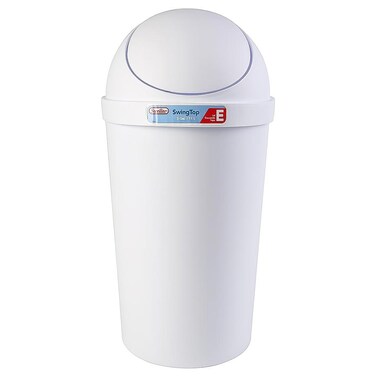 Sterilite Swing Top Wastebasket (49 x 24 x 24 cm, White)