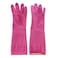 Lock &amp; Lock Rubber Gloves (36 cm, Medium, Pink)