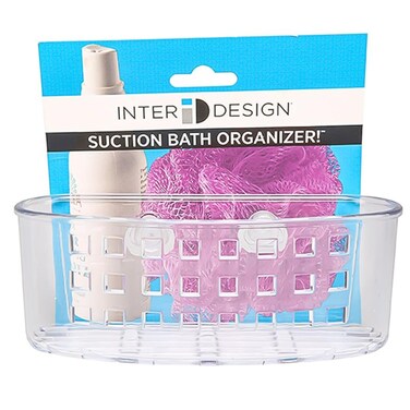 Interdesign Suction Bath Caddy (16.8 x 6.9 x 12.7 cm, Clear)