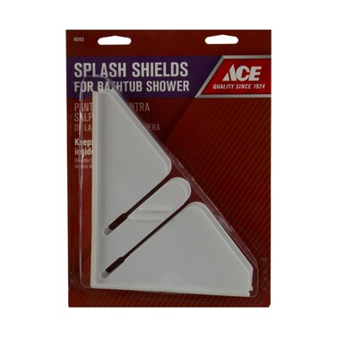 Ace Bath Tub Shower Splash Guard (White)