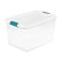 Sterilite Storage Box with Blue Latch (61 L, Clear)
