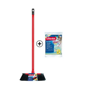 Vileda Indoor Broom Bumper + Microfiber Floor Cloth