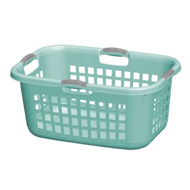 Sterilite Plastic Laundry Basket (69.53 x 47.31 x 31.43 cm, Aqua)