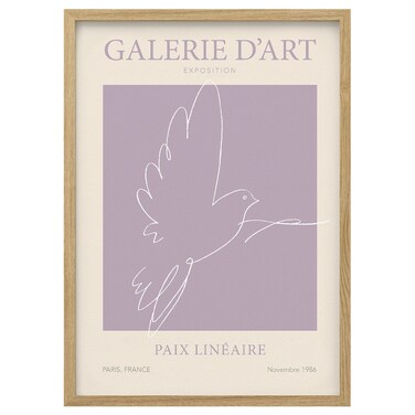 Frame With Poster Paix Lineaire 50X70cm