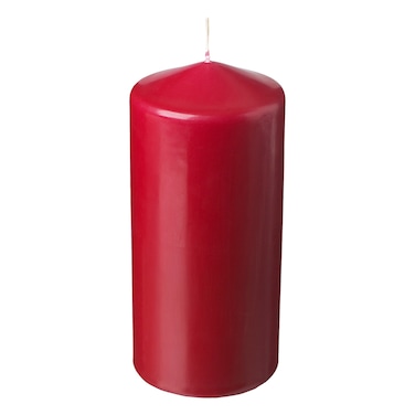 Unscented Pillar Candle Red 14cm