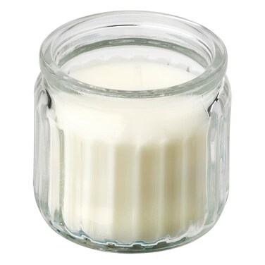 Scented Candle In Glass Vanilla/Light Beige 12Hr