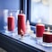 Unscented Pillar Candle Set Of 4 Red