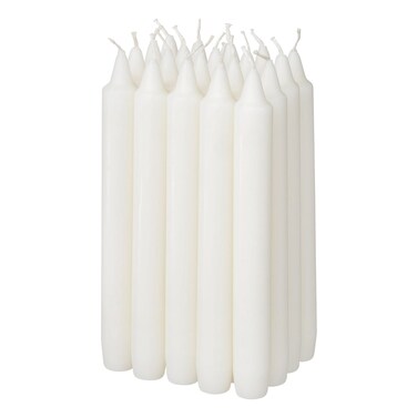 Unscented Chandelier Candle Natural 19cm