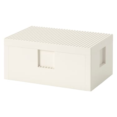 Lego Box With Lid White 26X18X12cm